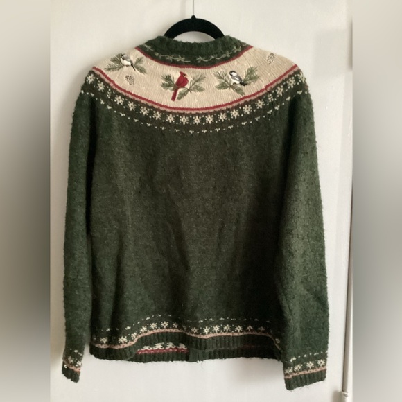 Croft & Barrow Silk Blend Christmas Cardigan Sweater L - Picture 3 of 6